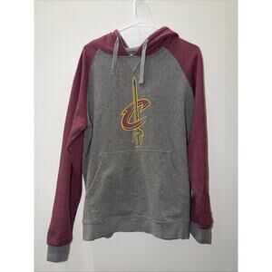 Cleveland Cavaliers Hoodie Size Large Grey And Red Soft Inside